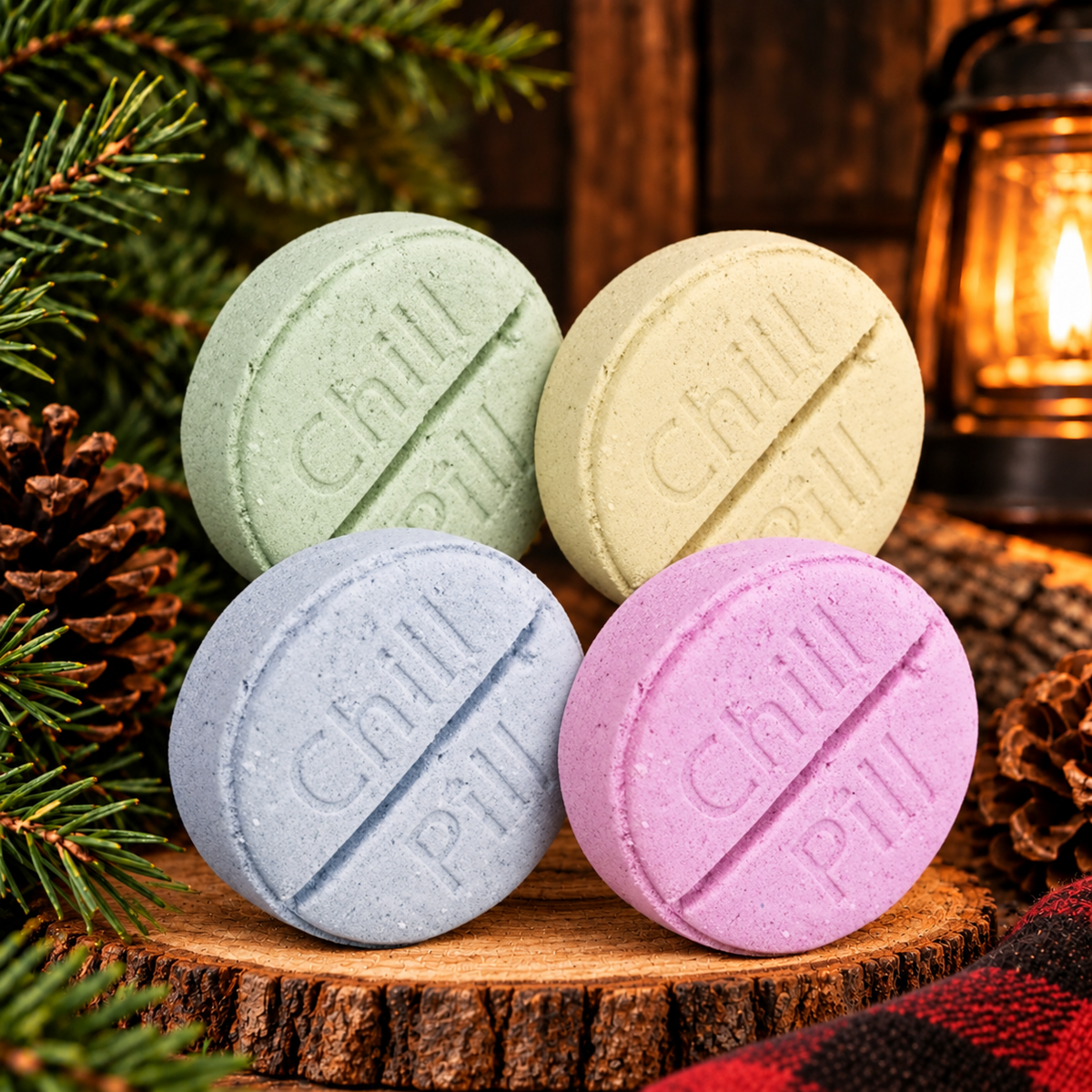 Chill Pill Spa Bath Bomb Set – 4 Pack